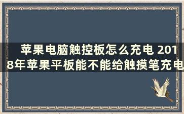 苹果电脑触控板怎么充电 2018年苹果平板能不能给触摸笔充电